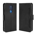 For Motorola Moto G Play 2021 Wallet Style Skin Feel Calf Pattern Leather Case with Separate Card Slots(Black) - 1