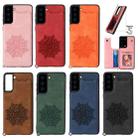 For Samsung Galaxy S21 5G Mandala Embossed PU + TPU Case with Holder & Card Slots & Photo Frame & Strap(Rose Gold) - 8
