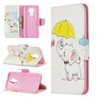 For Huawei Mate 30 Lite Pattern Colored Drawing Horizontal Flip Leather Case with Holder & Card Slots & Wallet(Umbrella Elephant) - 1