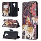 For Huawei Mate 30 Lite Pattern Colored Drawing Horizontal Flip Leather Case with Holder & Card Slots & Wallet(Flower Elephant) - 1