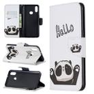 For Galaxy A10s Pattern Colored Drawing Horizontal Flip Leather Case with Holder & Card Slots & Wallet(Hello Panda) - 1