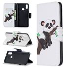 For Galaxy A10s Pattern Colored Drawing Horizontal Flip Leather Case with Holder & Card Slots & Wallet(Tree Panda) - 1