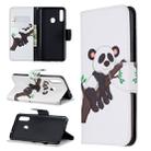 For Galaxy A20s Pattern Colored Drawing Horizontal Flip Leather Case with Holder & Card Slots & Wallet(Tree Panda) - 1