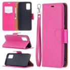 For Samsung Galaxy A02s (EU Version) Litchi Texture Pure Color Horizontal Flip Leather Case with Holder & Card Slots & Wallet & Lanyard(Rose Red) - 1