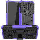 For Nokia 2.4 Tire Texture Shockproof TPU+PC Protective Case with Holder(Purple) - 1