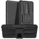 For Nokia 2.4 Tire Texture Shockproof TPU+PC Protective Case with Holder(Black) - 1