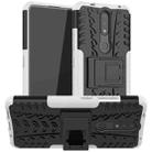 For Nokia 2.4 Tire Texture Shockproof TPU+PC Protective Case with Holder(White) - 1