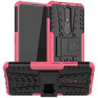 For Nokia 2.4 Tire Texture Shockproof TPU+PC Protective Case with Holder(Pink) - 1