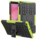 For Samsung Galaxy Tab A8.0 (2019) T295 / T290 Tire Texture TPU+PC Shockproof Case with Holder(Green) - 1