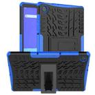 For Lenovo Tab M10 HD Gen 2 (TB-X306F) Tire Texture TPU+PC Shockproof Case with Holder(Blue) - 1