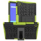 For Lenovo Tab M10 HD Gen 2 (TB-X306F) Tire Texture TPU+PC Shockproof Case with Holder(Green) - 1