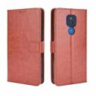 For Motorola Moto G Play 2021 Retro Crazy Horse Texture Horizontal Flip Leather Case with Holder & Card Slots & Lanyard(Brown) - 1