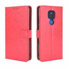 For Motorola Moto G Play 2021 Retro Crazy Horse Texture Horizontal Flip Leather Case with Holder & Card Slots & Lanyard(Red) - 1