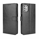 For Motorola Moto G Stylus 2021 Retro Crazy Horse Texture Horizontal Flip Leather Case with Holder & Card Slots & Lanyard(Black) - 1