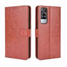 For vivo Y51A 2021 / Y51 2020 (Indian) Retro Crazy Horse Texture Horizontal Flip Leather Case with Holder & Card Slots & Lanyard(Brown) - 1