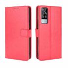 For vivo Y51A 2021 / Y51 2020 (Indian) Retro Crazy Horse Texture Horizontal Flip Leather Case with Holder & Card Slots & Lanyard(Red) - 1