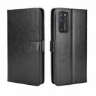 For ZTE Axon 20 5G / Axon 20 4G Retro Crazy Horse Texture Horizontal Flip Leather Case with Holder & Card Slots & Lanyard(Black) - 1