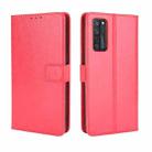 For ZTE Axon 20 5G / Axon 20 4G Retro Crazy Horse Texture Horizontal Flip Leather Case with Holder & Card Slots & Lanyard(Red) - 1