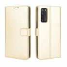 For ZTE Axon 20 5G / Axon 20 4G Retro Crazy Horse Texture Horizontal Flip Leather Case with Holder & Card Slots & Lanyard(Gold) - 1