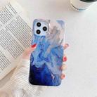 Marble Pattern TPU Protective Case For iPhone 11(Dark Blue) - 1