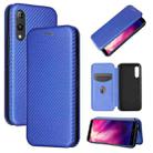 For Rakuten Hand Carbon Fiber Texture Horizontal Flip TPU + PC + PU Leather Case with Card Slot(Blue) - 1