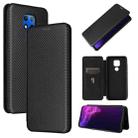 For Motorola Moto G Play (2021) Carbon Fiber Texture Horizontal Flip TPU + PC + PU Leather Case with Card Slot(Black) - 1