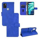 For UMIDIGI A9 Pro Solid Color Skin Feel Magnetic Buckle Horizontal Flip Calf Texture PU Leather Case with Holder & Card Slots & Wallet(Blue) - 1