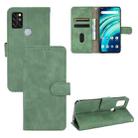 For UMIDIGI A9 Pro Solid Color Skin Feel Magnetic Buckle Horizontal Flip Calf Texture PU Leather Case with Holder & Card Slots & Wallet(Green) - 1