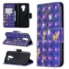 For Huawei Mate 30 Lite 3D Pattern Colored Drawing Horizontal Flip Leather Case with Holder & Card Slots & Wallet(Purple Butterfly) - 1