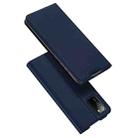 For Samsung Galaxy A02s 166.5mm Version DUX DUCIS Skin Pro Series Horizontal Flip PU + TPU Leather Case with Holder & Card Slots(Blue) - 1