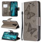 For Xiaomi Redmi Note 8 Pro Two Butterflies Embossing Pattern Horizontal Flip Leather Case with Holder & Card Slot & Wallet & Lanyard(Grey) - 1