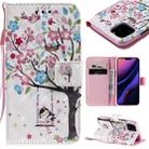 For iPhone 11 Pro 3D Painted Pattern Horizontal Flip Leather Case, with Wallet & Holder & Card Slots & Lanyard(Girl Under The Tree) - 1