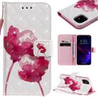 For iPhone 11 3D Painted Pattern Horizontal Flip Leather Case, with Wallet & Holder & Card Slots & Lanyard(Red Rose) - 1