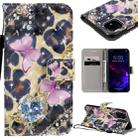 For iPhone 11 3D Painted Pattern Horizontal Flip Leather Case, with Wallet & Holder & Card Slots & Lanyard(Pink Butterfly) - 1