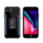 PC +TPU + Metal Shockproof Protective Case with Ring Holder For iPhone SE 2022 / SE 2020 / 8 / 7(Navy Blue) - 1