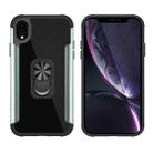 PC +TPU + Metal Shockproof Protective Case with Ring Holder For iPhone XR(Light Green) - 1