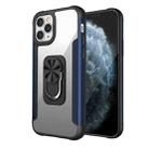 PC +TPU + Metal Shockproof Protective Case with Ring Holder For iPhone 11 Pro(Navy Blue) - 1