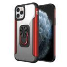 PC +TPU + Metal Shockproof Protective Case with Ring Holder For iPhone 11 Pro(Red) - 1