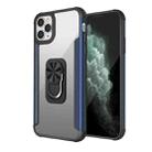 PC +TPU + Metal Shockproof Protective Case with Ring Holder For iPhone 11 Pro Max(Navy Blue) - 1