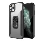 PC +TPU + Metal Shockproof Protective Case with Ring Holder For iPhone 11 Pro Max(Black) - 1