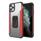 PC +TPU + Metal Shockproof Protective Case with Ring Holder For iPhone 11 Pro Max(Red) - 1