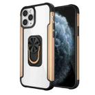 PC +TPU + Metal Shockproof Protective Case with Ring Holder For iPhone 12 / 12 Pro(Gold) - 1