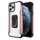 PC +TPU + Metal Shockproof Protective Case with Ring Holder For iPhone 12 / 12 Pro(Rose Gold) - 1