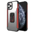 PC +TPU + Metal Shockproof Protective Case with Ring Holder For iPhone 12 Pro Max(Red) - 1