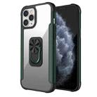 PC +TPU + Metal Shockproof Protective Case with Ring Holder For iPhone 12 Pro Max(Green) - 1