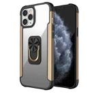 PC +TPU + Metal Shockproof Protective Case with Ring Holder For iPhone 12 Pro Max(Gold) - 1