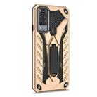 For vivo Y51 Shockproof TPU + PC Protective Case with Holder(Gold) - 2