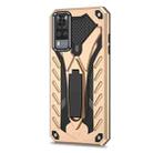 For vivo Y51 Shockproof TPU + PC Protective Case with Holder(Gold) - 3