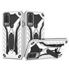 For vivo Y51 Shockproof TPU + PC Protective Case with Holder(Silver) - 1