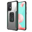 For Samsung Galaxy A52 5G / 4G PC +TPU + Metal Shockproof Protective Case with Ring Holder(Green) - 1